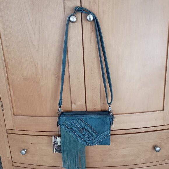 BRAND NEW Montana West Crossbody Fringe Studded - Picture 2 of 14